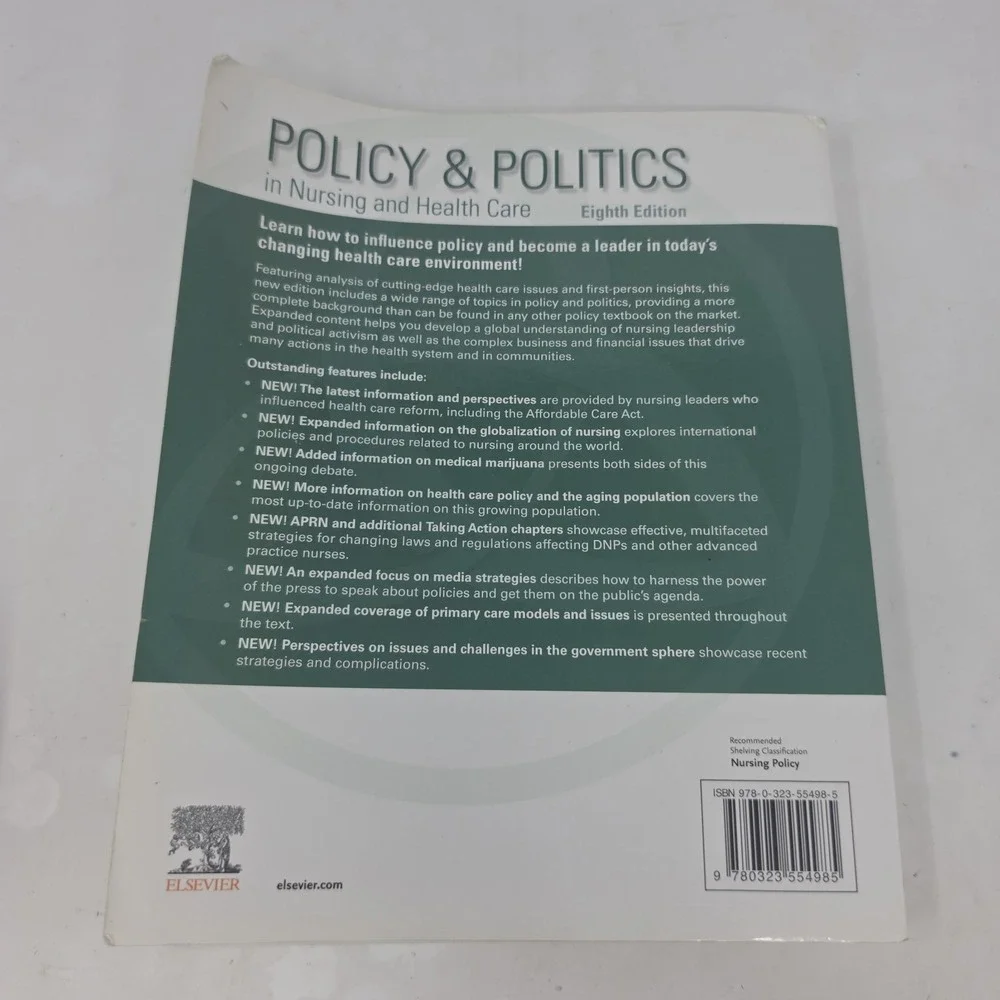 Policy & Politics in Nursing Eighth Edition Paperback by Mason & Dickson